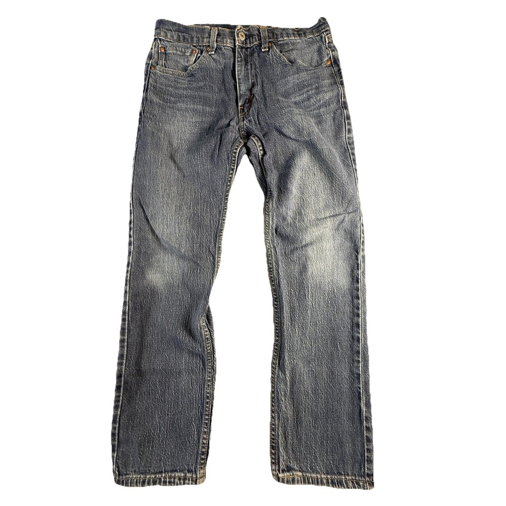 Levis 505 Jeans Mens Sz 31x30 (30x28.5 Now) Straight Fit  Stretch Whiskered Blue